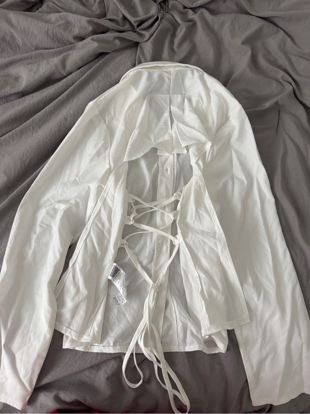 lace up back top